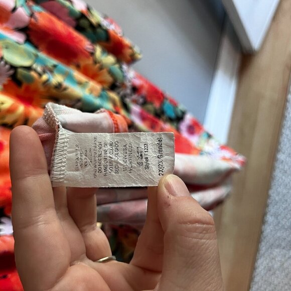 Cream & Sugar T-Shirt Floral Colourful Made in USA Plus Size 2X - Picture 8 of 8